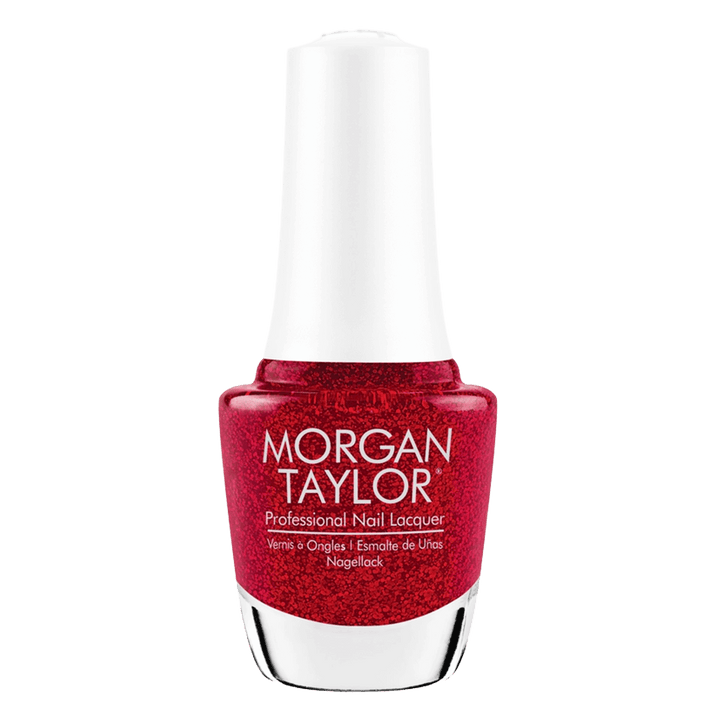 Vernis Morgan Taylor Poinsettia Stardust Rouge Paillettes
