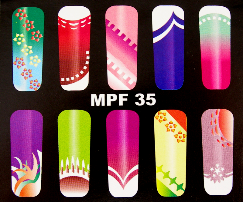 Pochoir Airbrush nail art