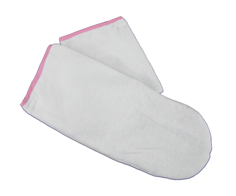 Mitaines en Ratine pour Soins de Paraffine Rose