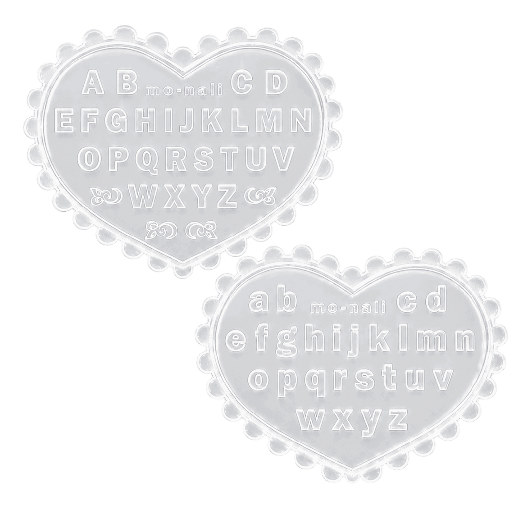 3D Letter Silicone Mold for Nail Art (2pcs)