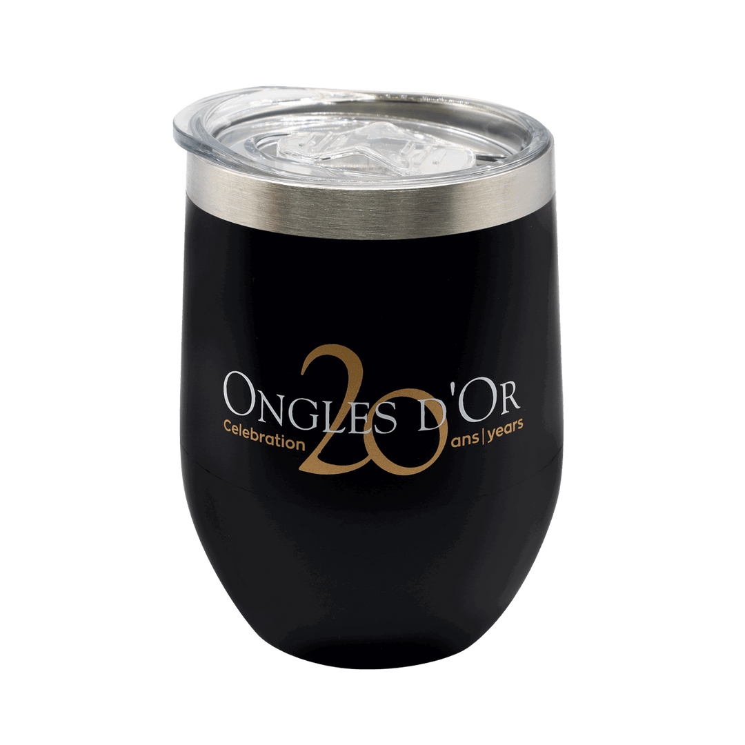 Ongles d'Or Coupe à Vin Isolée fini Noir 20 Ans