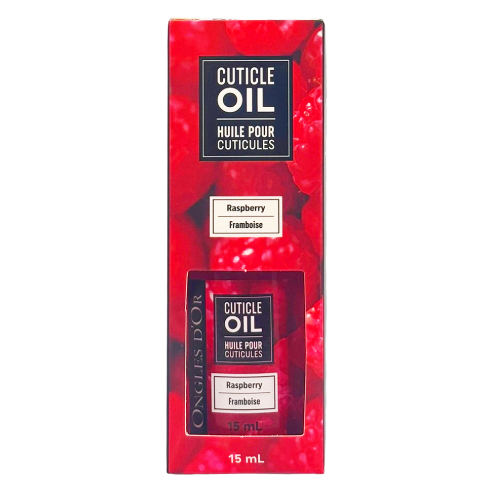 Huile pour Cuticules Pipette Framboise 15mL  Ongles d'Or
