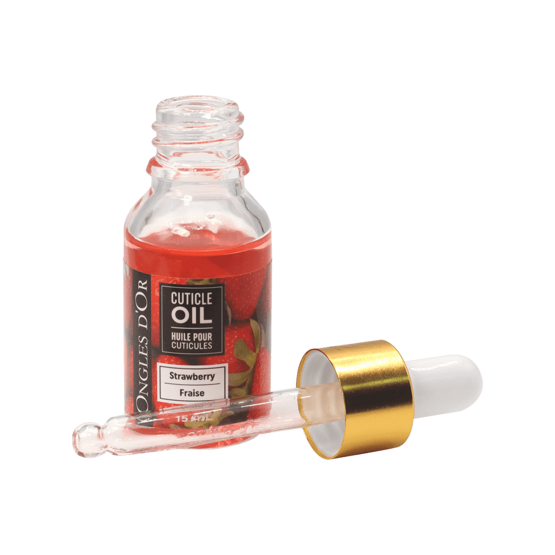 Ongles d'Or Huile pour Cuticules Pipette - Fraise 15mL