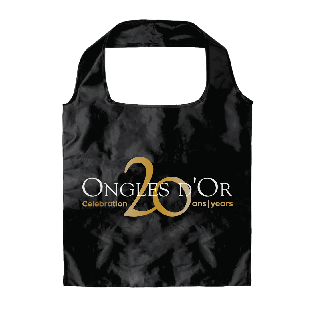 Ongles d'Or Reusable Bag Black 20 Years Celebration