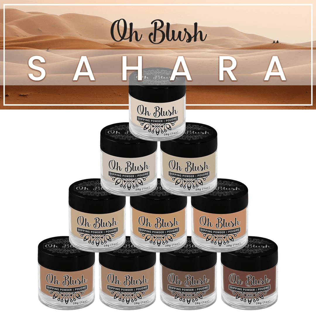 Oh Blush Poudre Collection Sahara (10pcs), Collection Sahara, brun, sable, rouge, chaud