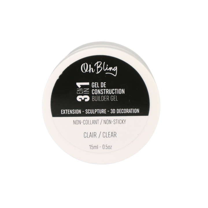 Oh Bling Gel de Construction 3 en 1 Clair - 15ml