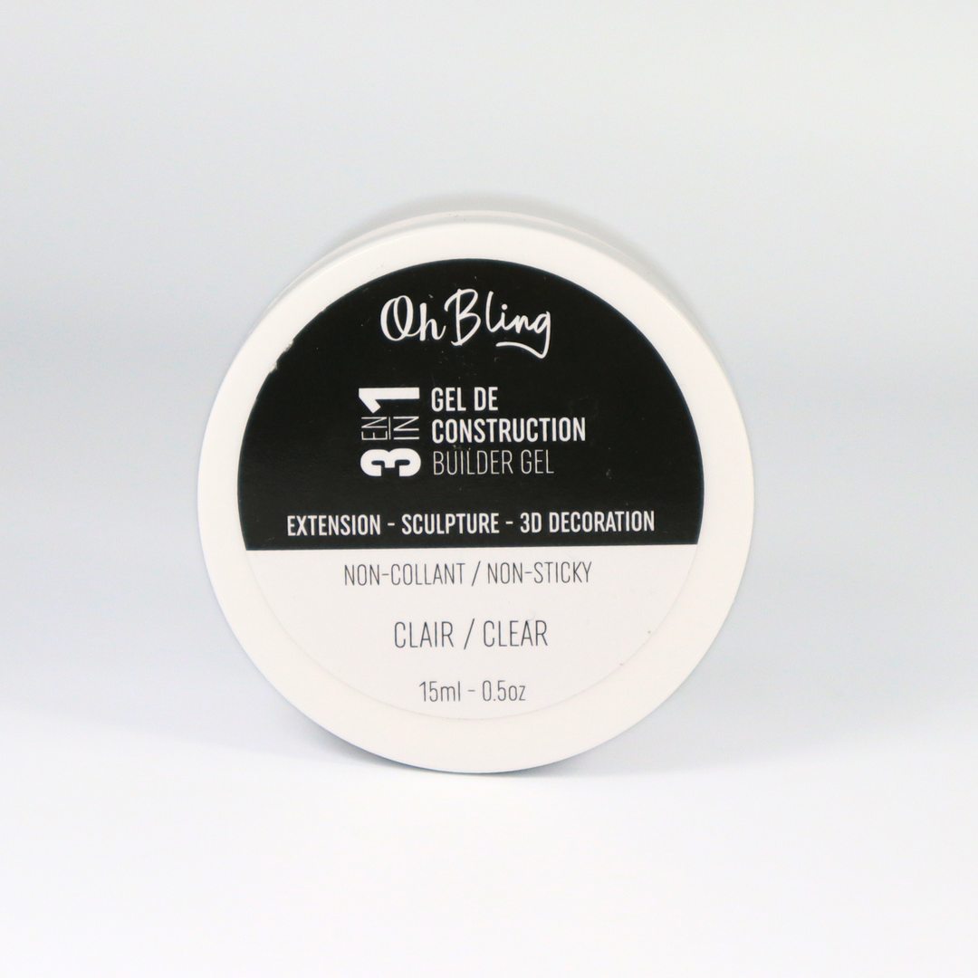 Oh Bling Gel de Construction 3 en 1 Clair - 15ml