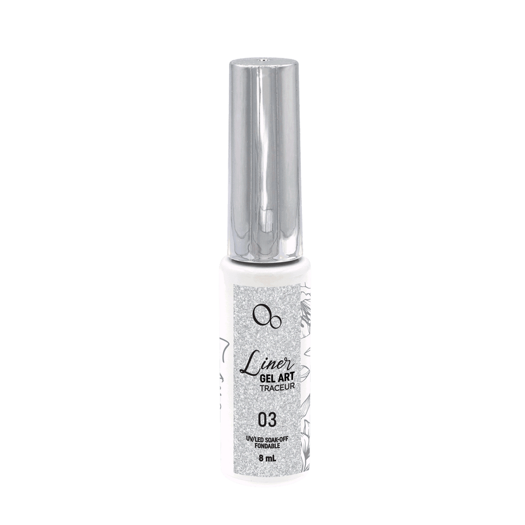 Oh Bling Liner Gel Art - Vernis Gel Traceur #03 Argent 8mL