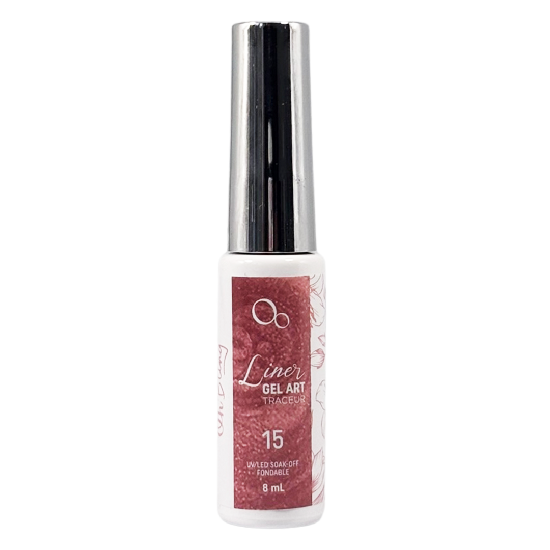 Oh Bling Liner Gel Art #15 Metallic Pink 8mL