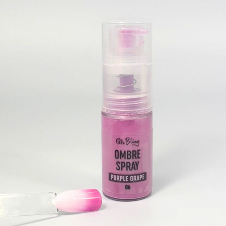ombre spray mauve pour dégradé poudre ongles