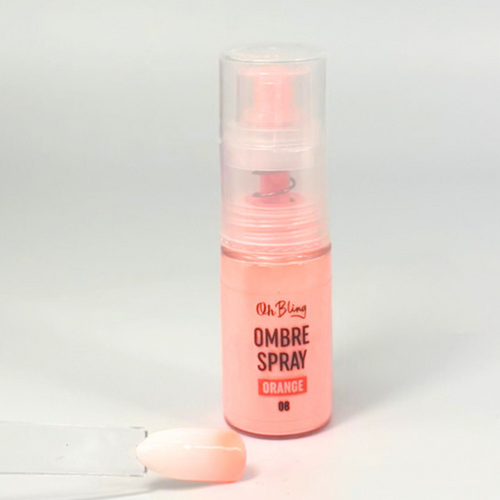 Ombre Spray orange dégradé poudre ongles