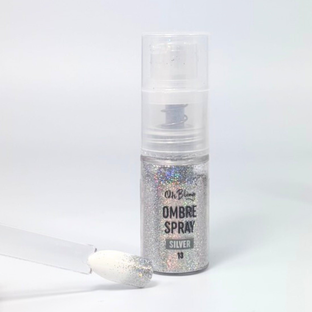Ombre Spray Argent #13 - Silver pour dégradé ongles