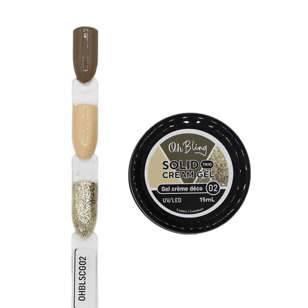 Oh Bling Solid Gel Cream Trio Gel Crème Déco 15mL #02