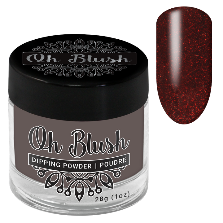 Oh Blush Poudre 190 Cuddle (1oz), Love at First Sight, noir, rouge, brillants