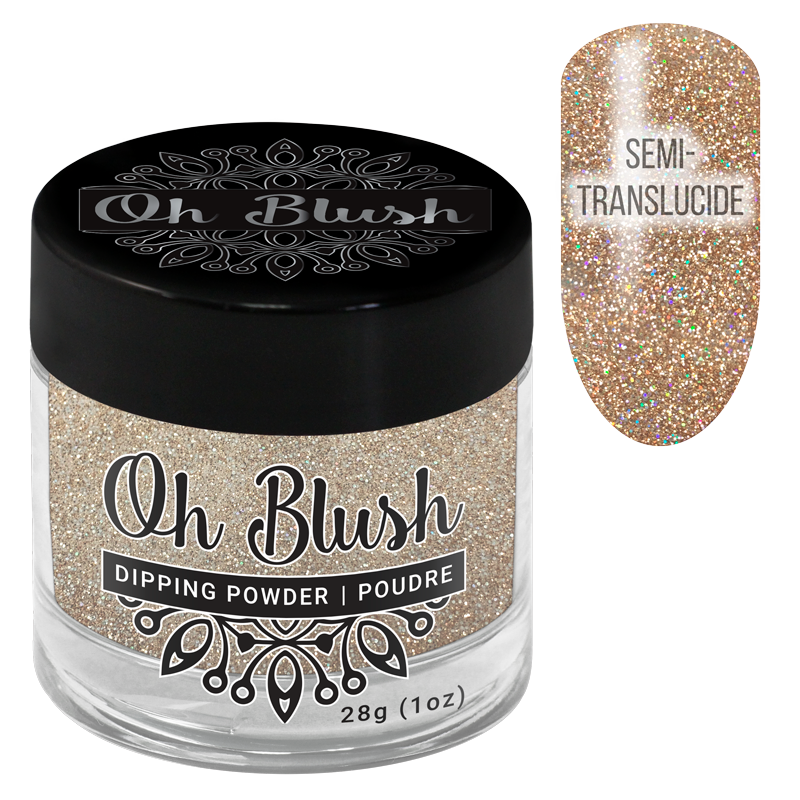 Oh Blush Poudre 191 Darling (1oz), Love at First Sight, Or, Rose, Holographique, Brillants