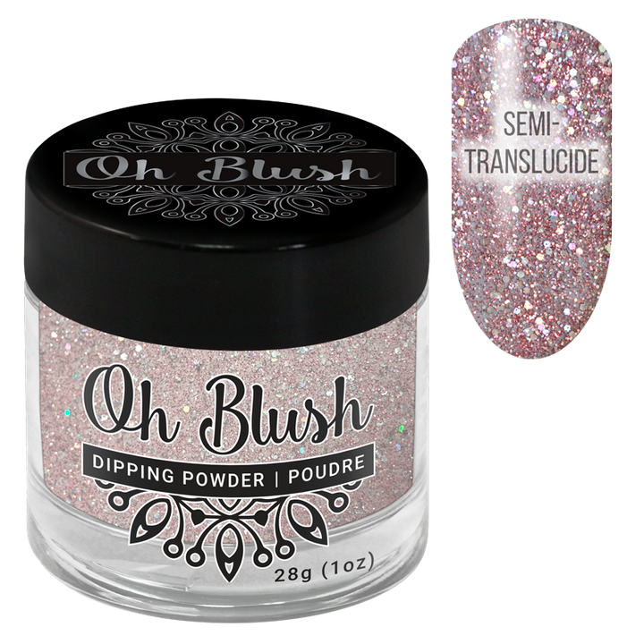 Oh Blush Poudre 193 True Love (1oz), Love at First Sight, Rose, Brillants, Paillettes