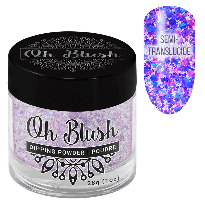 Oh Blush Poudre 245 Dubaï (1oz), Exotic Tour, mauve, bleu, paillettes