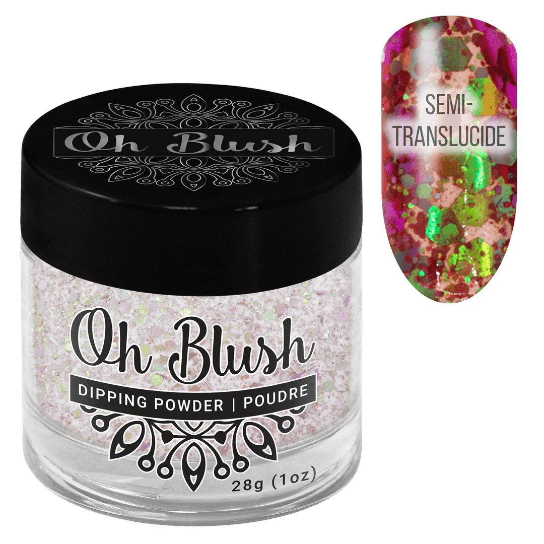 Oh Blush Poudre 254 Mexico (1oz), Exotic Tour, Rose, Mauve, rouge, Vert, Orange, Paillettes