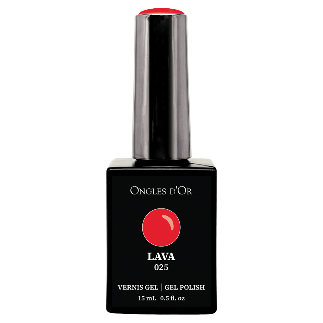 Vernis Gel 025 Lava - Sans HEMA & Sans TPO - Ongles d'Or