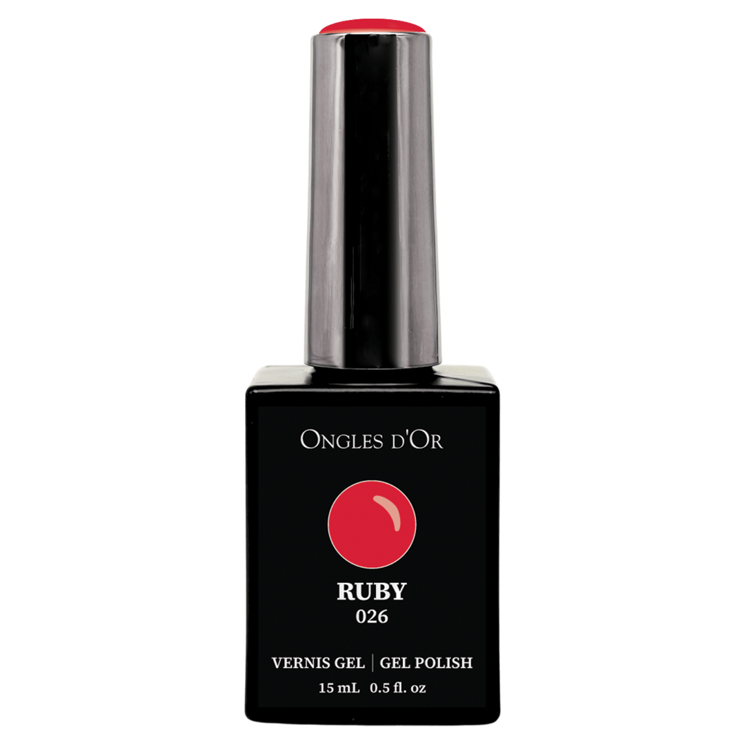 Vernis Gel 026 Ruby - Sans HEMA & Sans TPO - Ongles d'Or