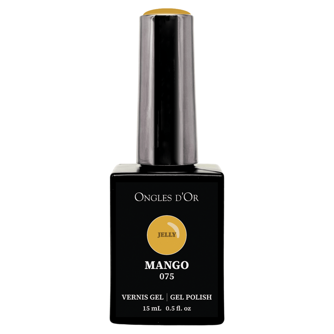 Vernis Gel Jelly 075 Mango - Sans HEMA & Sans TPO - Ongles d'Or
