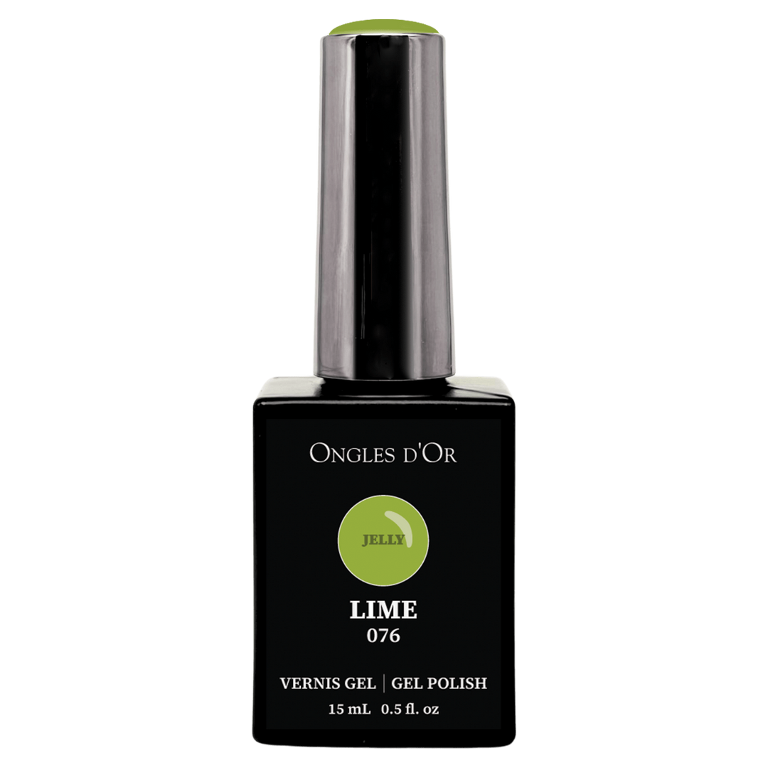 Vernis Gel Jelly 076 Lime - Sans HEMA & Sans TPO - Ongles d'Or