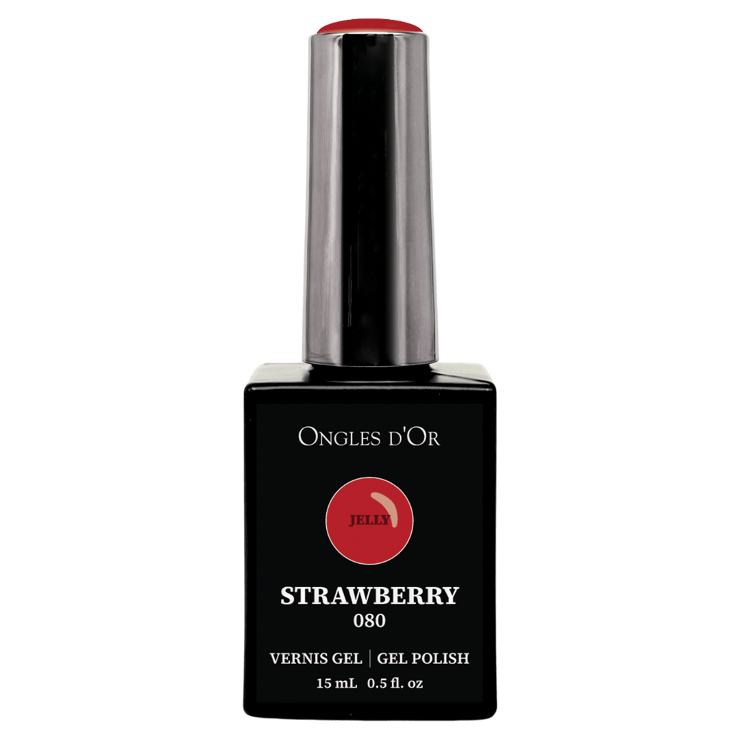 Vernis Gel Jelly 080 Strawberry - Sans HEMA & Sans TPO - Ongles d'Or