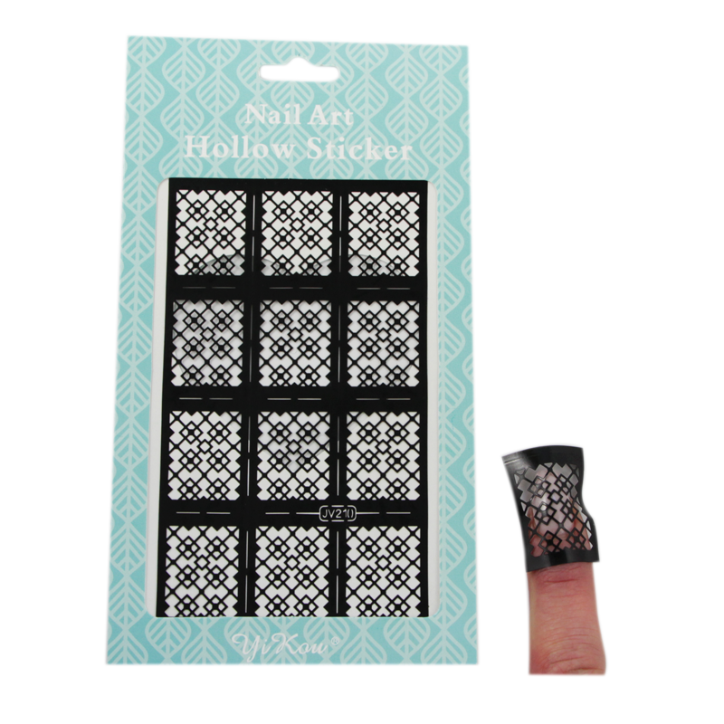 Pochoir autocollant motif lignes et carrés JV210 noir
