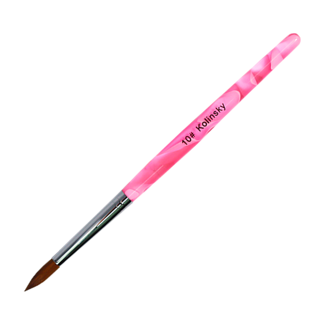 Pinceau Acrylique Kolinsky Virole Ronde #10 Rose