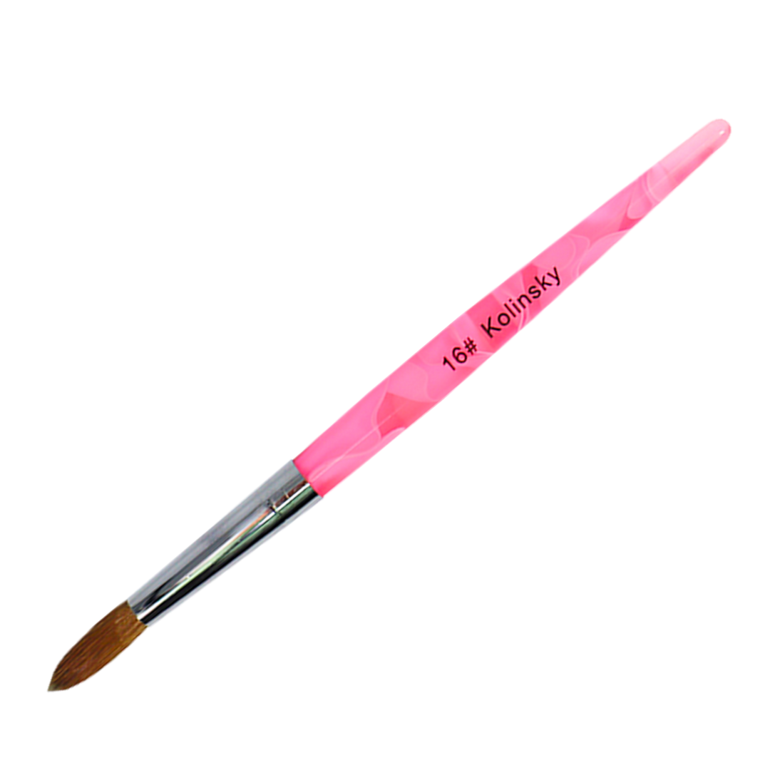 Pinceau Acrylique Kolinsky Virole Ronde #16 Rose