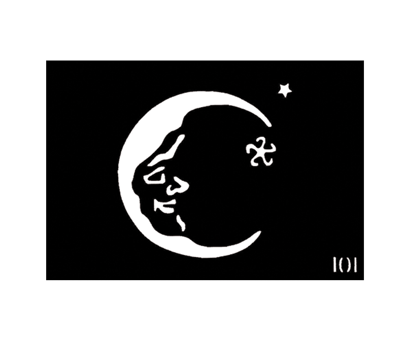 Body Stencil #101 (3" x 4") (Moon)