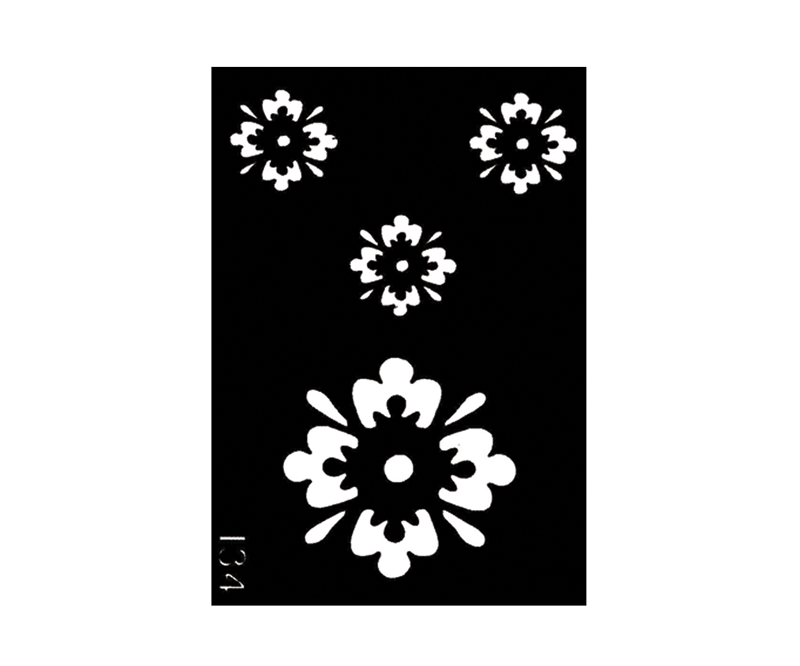 Body Stencil #134 (3" x 4") (Flowers)