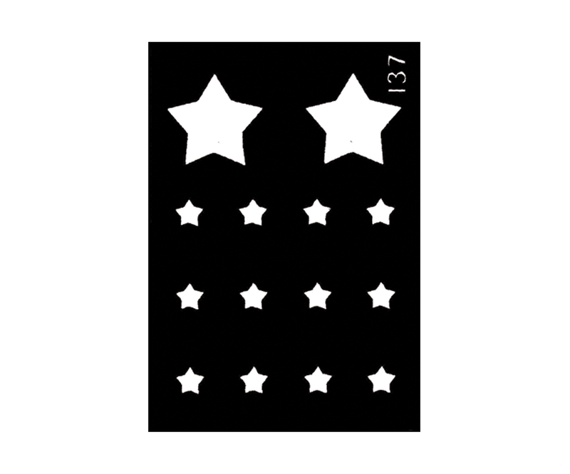 Body Stencil #137 (3" x 4") (Stars)