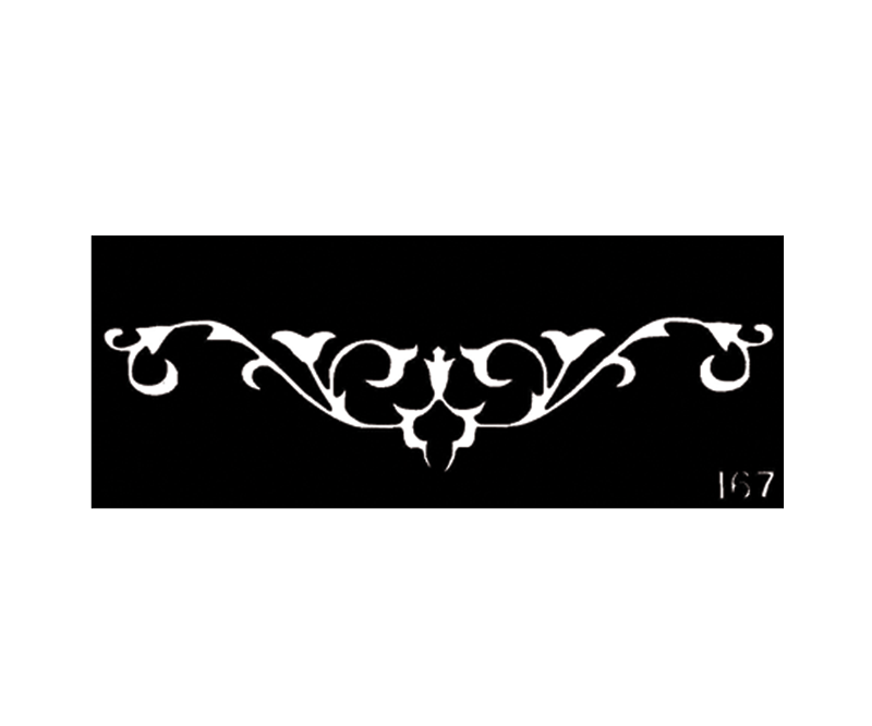Tribal Heart Body Stencil #167 (2" x 5")