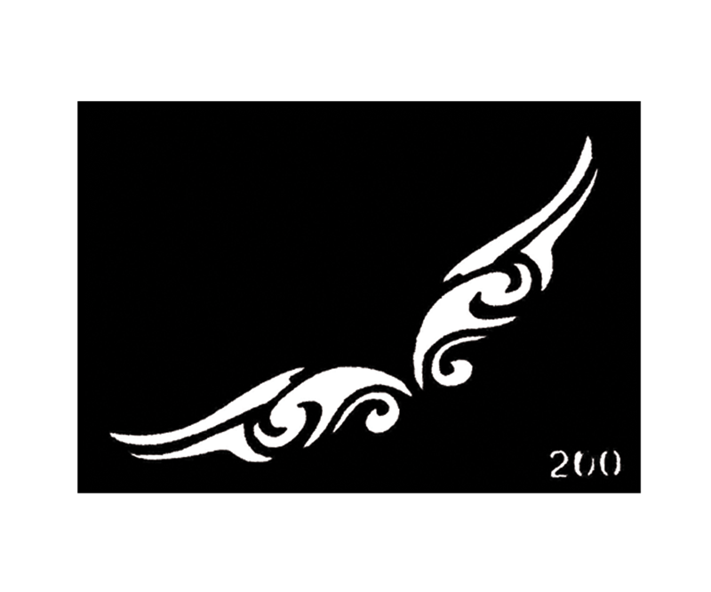 Body Stencil #200 (3" x 4") (Wings)