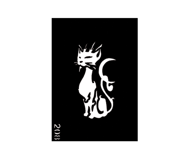 Cat Body Stencil #208 (3" x 4")