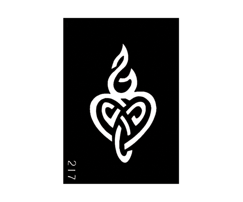 Body Stencil #217 (3" x 4") (Heart)