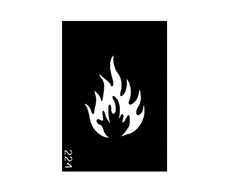 Body Stencil #224 (3" x 4") (Fire)