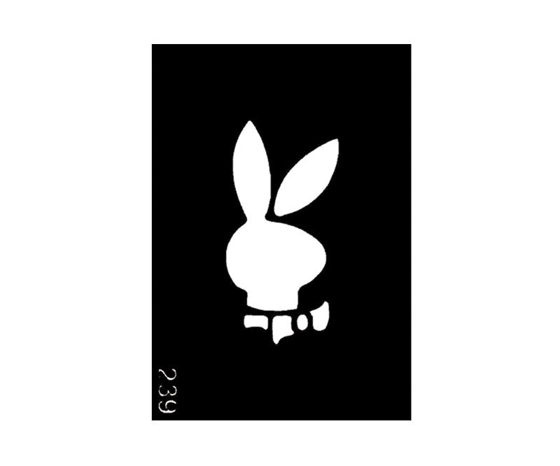 Body Stencil #239 (3" x 4") (Playboy rabbit)