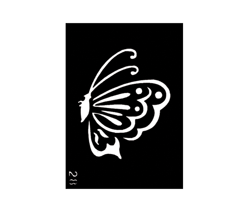 pochoir tattoo papillon