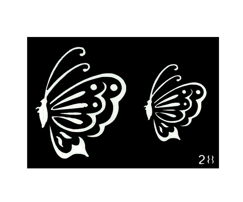 pochoir tattoo papillon