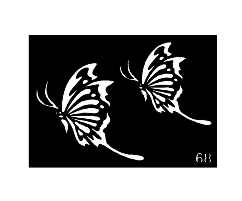 Butterfly Body Stencil #68D (3" x 4")