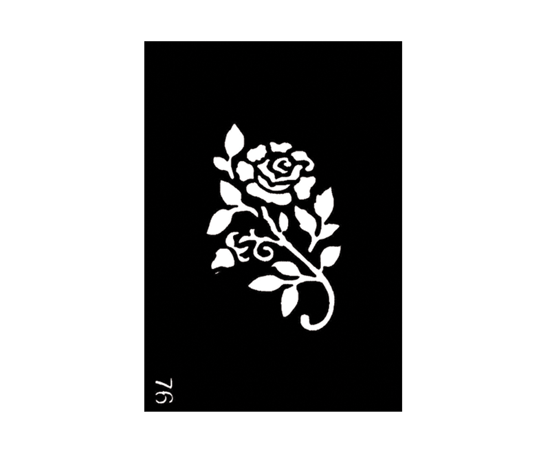 Flowers Body Stencil #76 (3" x 4")