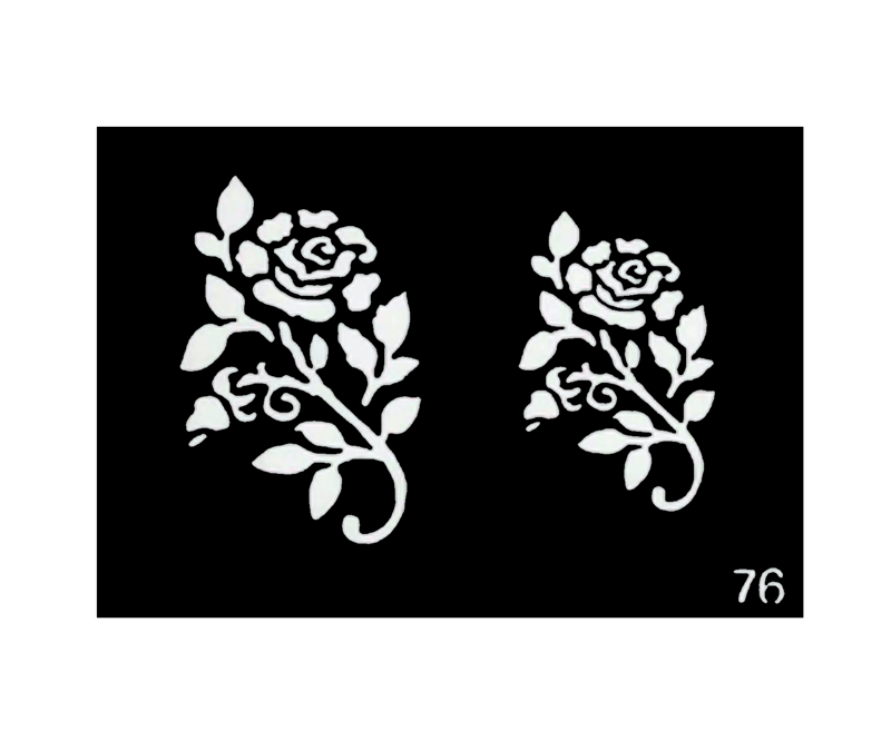 pochoir tattoo roses