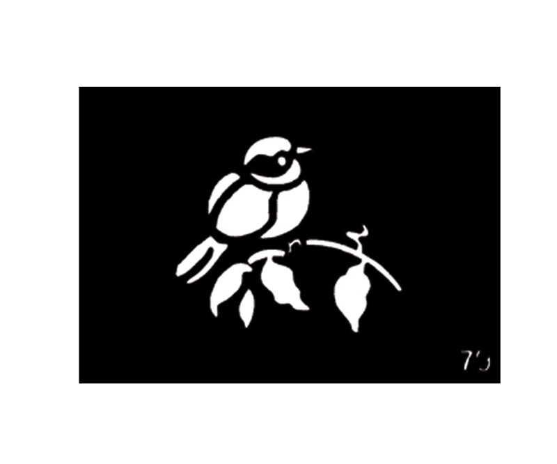 Bird Body Stencil #79 (3" x 4")