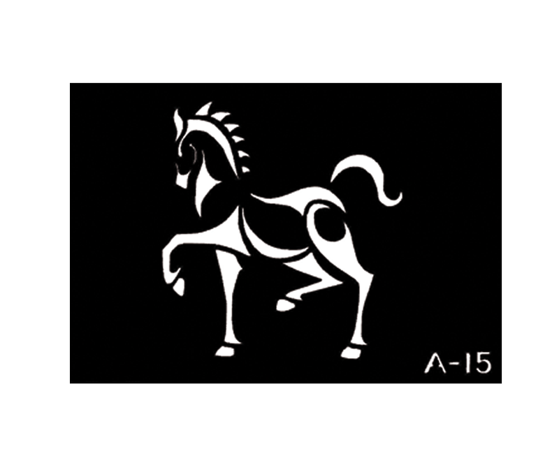 Horse body stencil 3'' X 4'' A-15