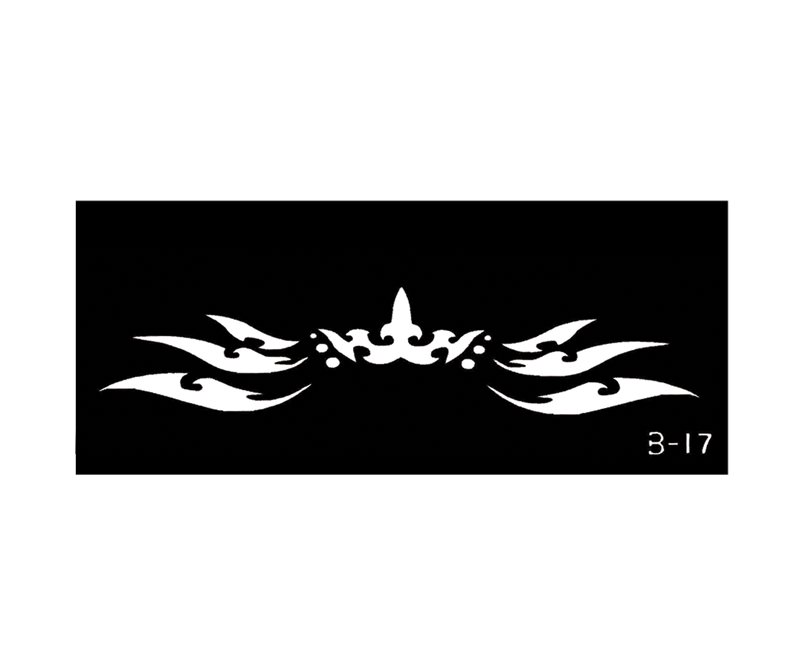 Tribal body stencil 2'' X 6'' B-17 Tribal
