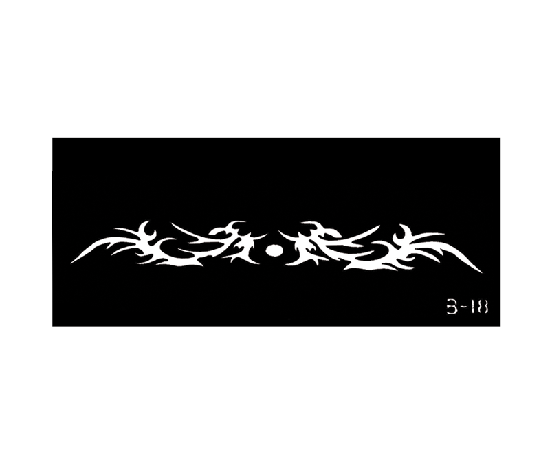 Tribal body stencil 2'' X 6'' B-18