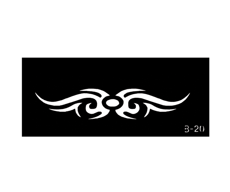 Tribal body stencil 2'' X 6'' B-20