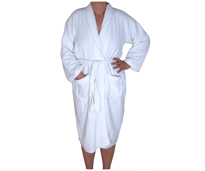 peignoir coton blanc pour salon